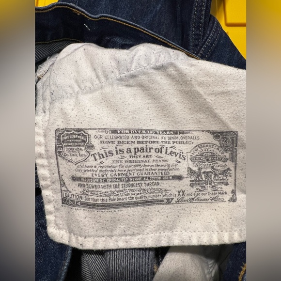 Levi's Original 501 Straight Leg Button Fly Jeans - Dark - Picture 10 of 14